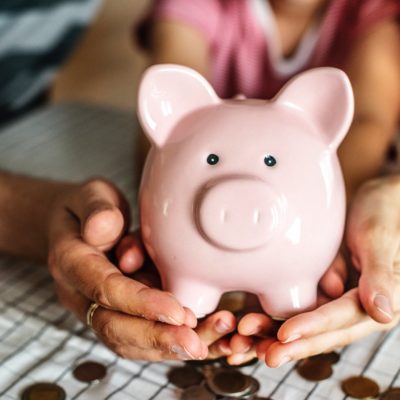 pink piggy bank