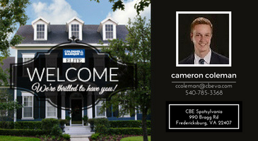 Cameron Coleman welcome graphic