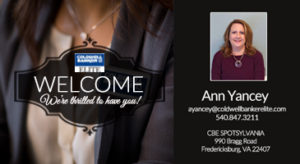 Ann yancey welcome graphic